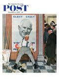 "Elect Casey" or "Defeated Candidate" Saturday Evening Post Cover, November 8,1958 Reproduction procédé giclée par Norman Rockwell