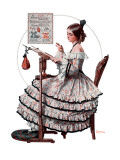 "Needlepoint", March 1,1924 Giclee Print by Norman Rockwell