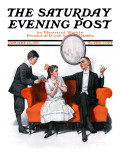 "Shall We Dance" Saturday Evening Post Cover, January 13,1917 Giclee Print by Norman Rockwell
