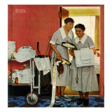 "Just Married" (hotel maids and confetti), June 29,1957 Giclee Print by Norman Rockwell