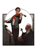 "Violin Virtuoso", April 28,1923 reproduction procédé giclée par Norman Rockwell