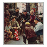 "Homecoming Marine", October 13,1945 Reproduction procédé giclée par Norman Rockwell