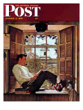 "Willie Gillis in College" Saturday Evening Post Cover, October 5,1946 Reproduction procédé giclée par Norman Rockwell