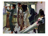 "River Pilot", September 21,1940 Reproduction procédé giclée par Norman Rockwell