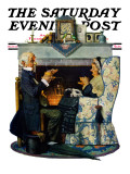 "Tea for Two" or "Tea Time" Saturday Evening Post Cover, October 22,1927 Giclée-Druck von Norman Rockwell