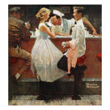 "After the Prom", May 25,1957 Giclée-Druck von Norman Rockwell