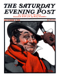 "Merrie Christmas" Saturday Evening Post Cover, December 3,1921 Giclee Print by Norman Rockwell