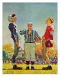 "Coin Toss", October 21,1950 Giclee Print by Norman Rockwell