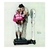 "Jockey Weighing In", June 28,1958 Giclee Print by Norman Rockwell