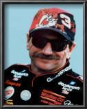 Dale Earnhardt Portrait With Tazz Hat Prints