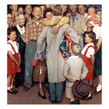 "Christmas Homecoming", December 25,1948 Giclée-Druck von Norman Rockwell