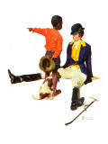 "Thrown from a Horse", March 17,1934 Giclee Print by Norman Rockwell