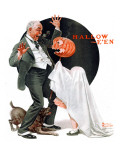 "Halloween", October 23,1920 Giclee Print by Norman Rockwell