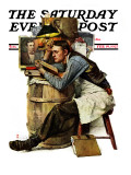 "Law Student" Saturday Evening Post Cover, February 19,1927 Giclee Print by Norman Rockwell