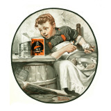 "Mom's Helper" or "Peeling Potatoes", January 29,1921 Giclee Print by Norman Rockwell