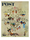 "Family Tree" Saturday Evening Post Cover, October 24,1959 Giclee Print by Norman Rockwell