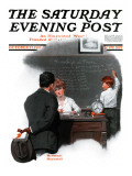 "Knowledge is Power" Saturday Evening Post Cover, October 27,1917 Giclee Print by Norman Rockwell