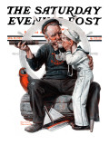 "Setting One's Sights" or "Ship Ahoy" Saturday Evening Post Cover, August 19,1922 Giclee Print by Norman Rockwell
