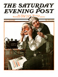 "Wonders of Radio" or "Listen, Ma!" Saturday Evening Post Cover, May 20,1922 Giclee Print by Norman Rockwell