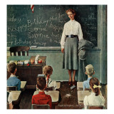 "Happy Birthday, Miss Jones", March 17,1956 Giclee Print by Norman Rockwell