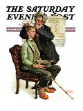 "Phrenologist" Saturday Evening Post Cover, March 27,1926 Giclee Print by Norman Rockwell