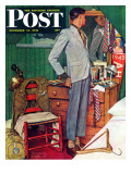 "Imperfect Fit" Saturday Evening Post Cover, December 15,1945 Giclee Print by Norman Rockwell