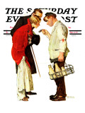 "Partygoers" Saturday Evening Post Cover, March 9,1935 Giclee Print by Norman Rockwell