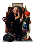 "Doctor and the Doll", March 9,1929 Giclée-Druck von Norman Rockwell
