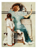 "Going Out", October 21,1933 Giclee Print by Norman Rockwell
