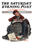 "Pen Pals" Saturday Evening Post Cover, January 17,1920 Giclee Print by Norman Rockwell