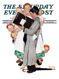 "Census-taker" Saturday Evening Post Cover, April 27,1940 Giclee Print by Norman Rockwell