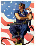"Rosie the Riveter", May 29,1943 Giclée-Druck von Norman Rockwell