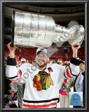 Patrick Sharp with the 2009-10 Stanley Cup Posters