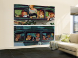 "Outing" or "Coming and Going" Saturday Evening Post Cover, August 30,1947 Wall Mural – Large par Norman Rockwell