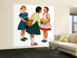 "Missing tooth" Saturday Evening Post Cover, September 7,1957 Wall Mural – Large by Norman Rockwell