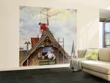 "New T.V. Set" Saturday Evening Post Cover, November 5,1949 Wall Mural – Large by Norman Rockwell