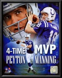 Peyton Manning 4 X MVP Portrait Plus Poster