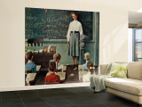 "Happy Birthday, Miss Jones" Saturday Evening Post Cover, March 17,1956 Wall Mural – Large by Norman Rockwell