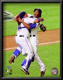 Bengie Molina & Neftali Feliz Celebrate winning the 2010 ALCS Prints