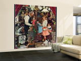 "April Fool, 1948" Saturday Evening Post Cover, April 3,1948 Wall Mural – Large by Norman Rockwell