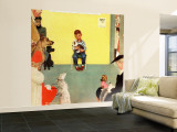 "At the Vets" Saturday Evening Post Cover, March 29,1952 Wall Mural – Large by Norman Rockwell