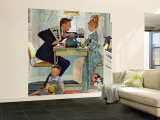 "Dewey v. Truman" Saturday Evening Post Cover, October 30,1948 Wall Mural – Large by Norman Rockwell