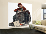 "Pen Pals" Saturday Evening Post Cover, January 17,1920 Wall Mural – Large by Norman Rockwell