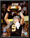 Drew Brees 2009 With NFC Championship Trophy Prints