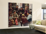 "Homecoming Marine" Saturday Evening Post Cover, October 13,1945 Wall Mural – Large by Norman Rockwell