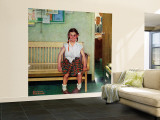 "Shiner" or "Outside the Principal's Office" Saturday Evening Post Cover, May 23,1953 Wall Mural – Large by Norman Rockwell