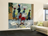 "Sunday Morning" Saturday Evening Post Cover, May 16,1959 Wall Mural – Large by Norman Rockwell