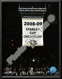 The Pittsburgh Penguins raise their 2008-09 Stanley Cup Champions Banner Prints