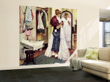 "Prom Dress" Saturday Evening Post Cover, March 19,1949 Wall Mural – Large by Norman Rockwell