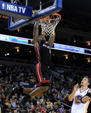 Miami Heat v Golden State Warriors: Lebron James and David Lee Photographic Print by Ezra 